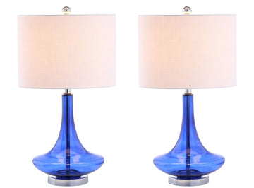 Cecile 25.5" Glass Teardrop LED Table Lamp - JONATHAN Y